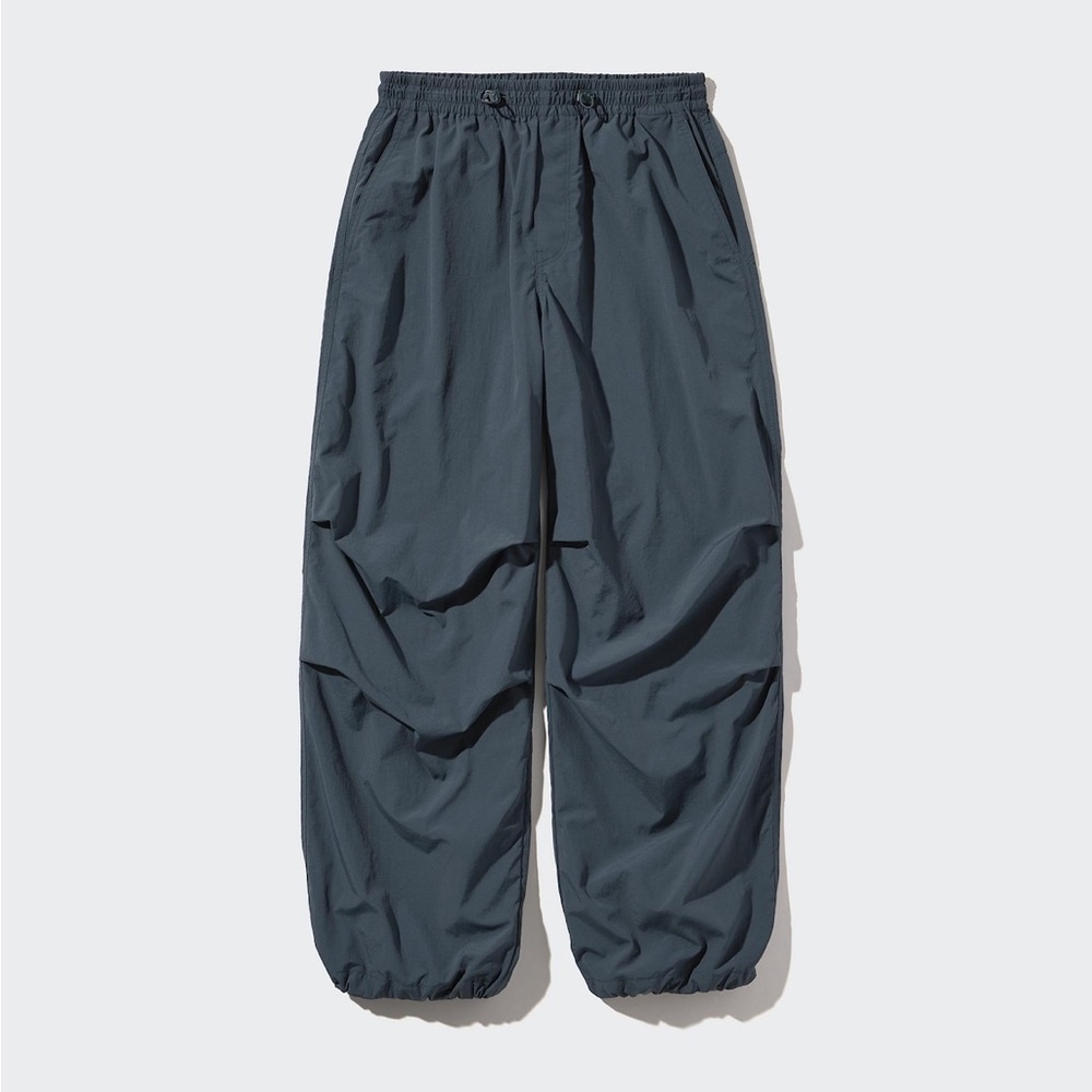 Uniqlo Dark Slate Blue Drawstring Cargo Pants